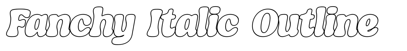 Fanchy Italic Outline